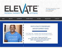 Tablet Screenshot of elevateptfit.com